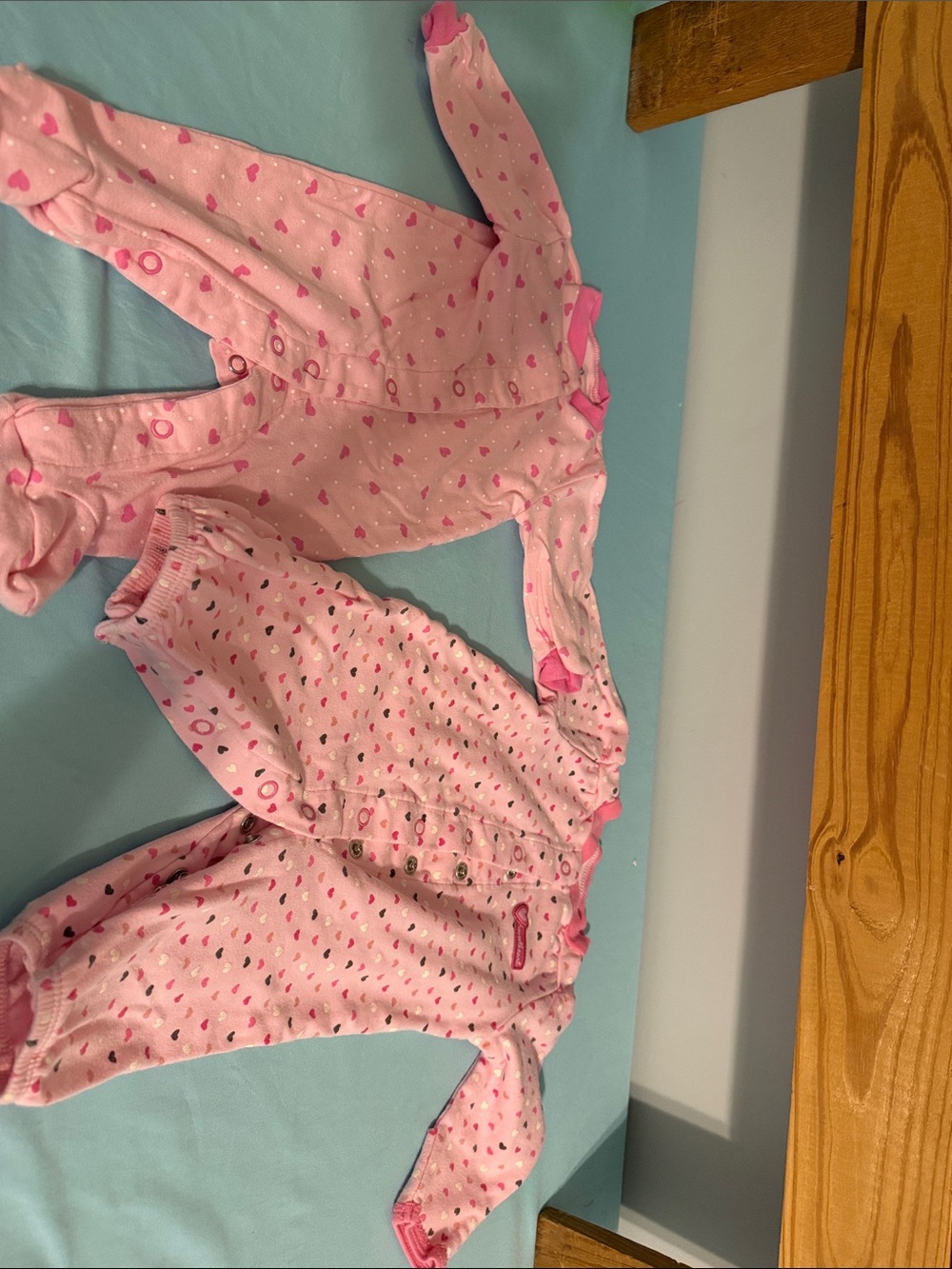 Carter's Pink Heart-Print Footie One-Pieces (2-Pack)